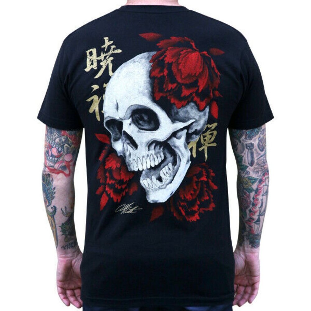 NWT Rebirth Custom Japanese Tattoo Style Skull Tee S-ML-XL-2XL